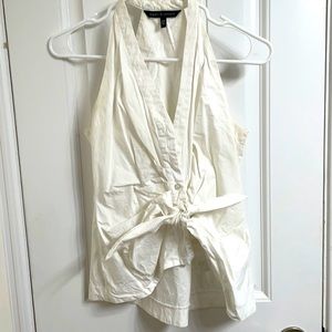 Anthropologie white blouse top